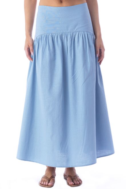 FERN DROP-WAIST MIDI SKIRT