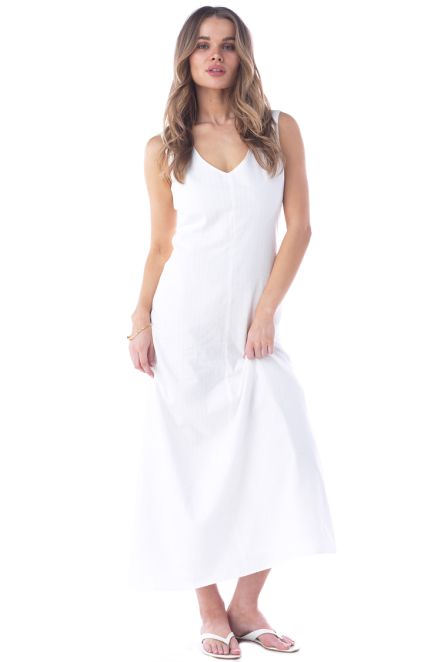 GARLEN V-NECK MIDI DRESS